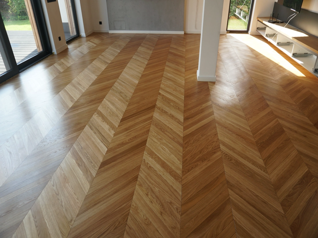 Wzór podłogi jodełka francuska